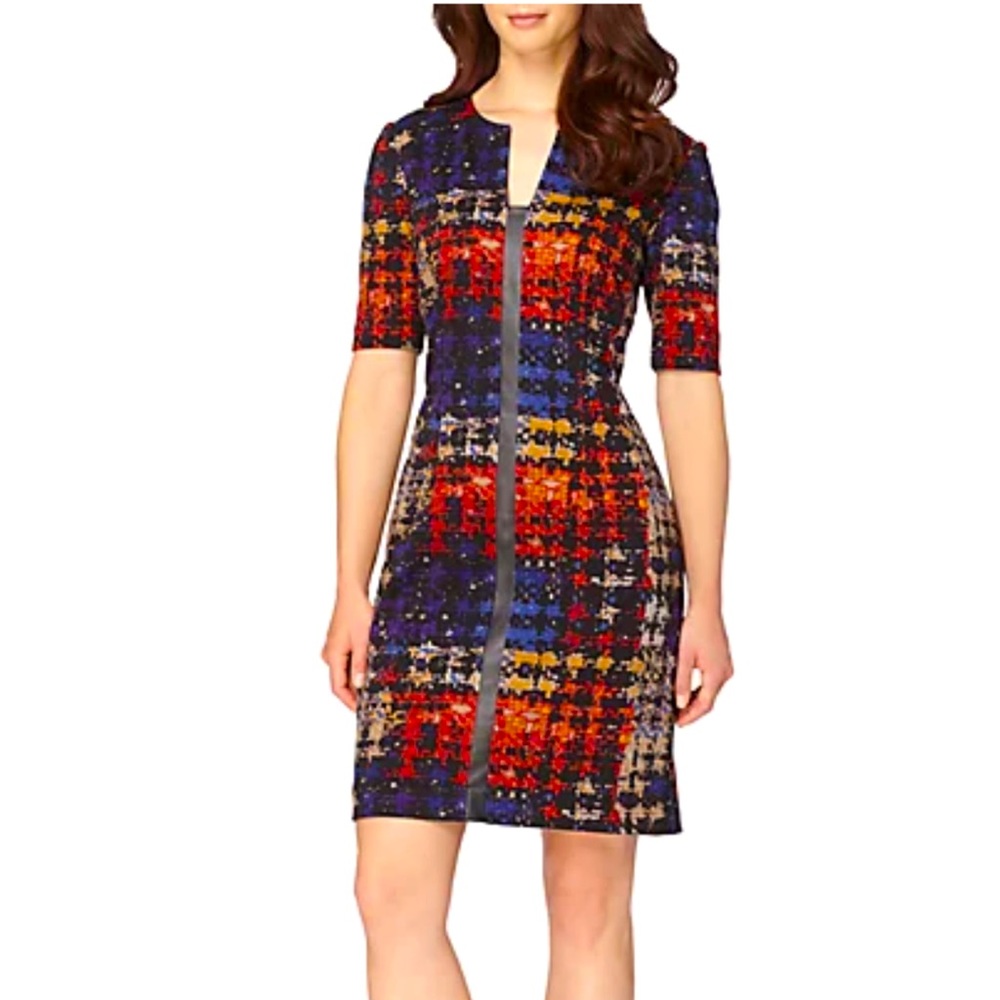 Tahari Houndstooth Sheath Dress